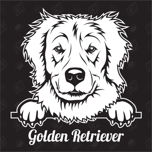 Golden Retriever Version 3 - Sticker, Hundeaufkleber, Autoaufkleber