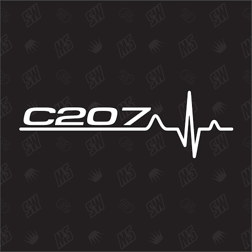 C207 Herzschlag - Sticker kompatibel mit Mercedes Benz