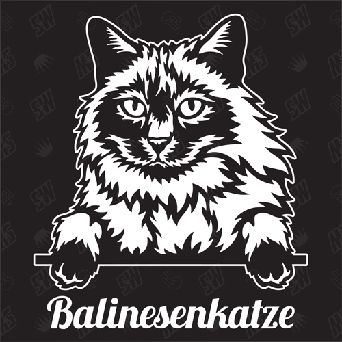Balinesenkatze - Sticker, Aufkleber, Katzenaufkleber, Katze, Balinese Cat