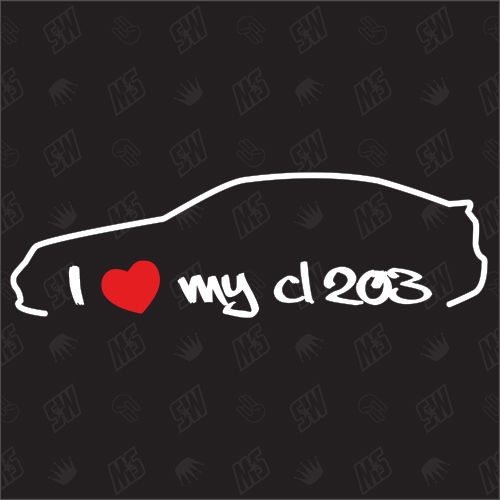 I love my Mercedes CL203 - Sticker bj 00-04