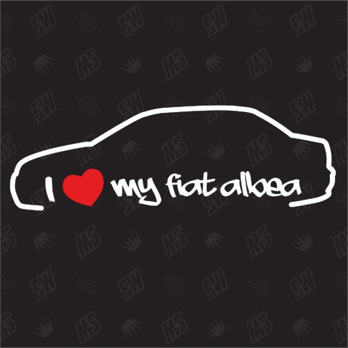 I love my Fiat Albea - Sticker Bj .05-09