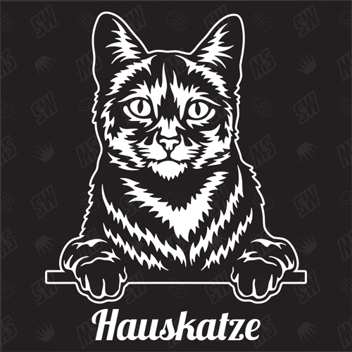 Hauskatze - Sticker, Aufkleber, Katzenaufkleber, Cat