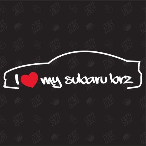 I love my Subaru BRZ Silouette - Sticker ab BJ 2012