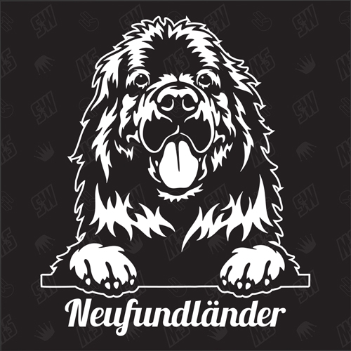 Neufundländer Version 1 - Sticker, Hundeaufkleber, Autoaufkleber