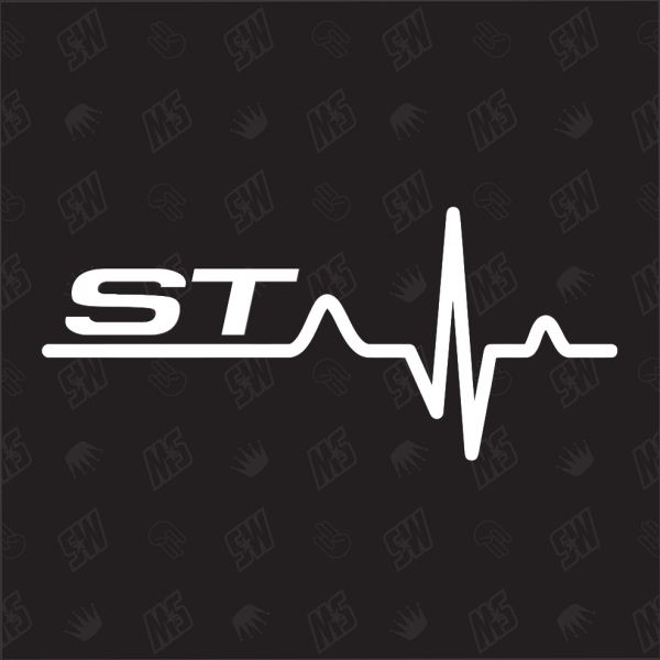 Ford ST Herzschlag - Sticker