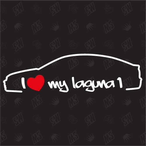 I love my Renault Laguna 1 Limousine - Sticker Bj.94-99