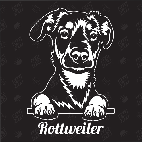 Rottweiler Version 3 - Sticker, Hundeaufkleber, Autoaufkleber