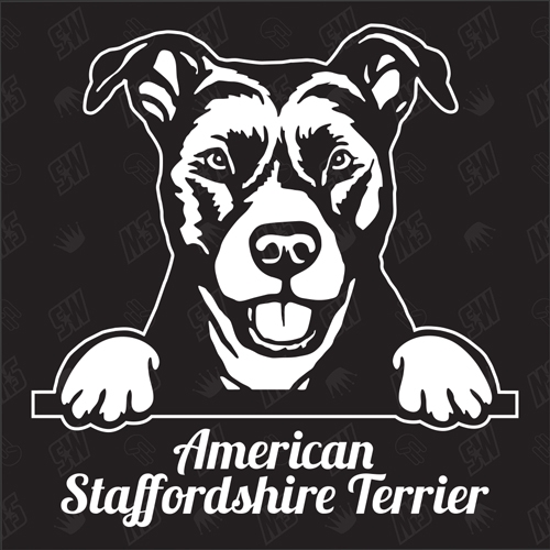 American Staffordshire Terrier Version 2 - Sticker, Hundeaufkleber, Autoaufkleber
