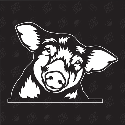 Schwein Version 4 - Schweinchen, Aufkleber, Pig, Ferkel, Sau, Autoaufkleber, Sticker, Bauernhof