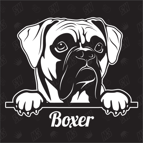 Boxer Version 3 - Sticker, Hundeaufkleber, Autoaufkleber