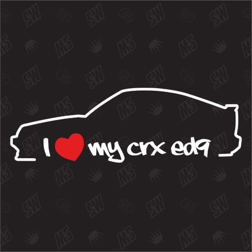 I love my Honda CRX ED9 / EE8 - Sticker Bj.87-91