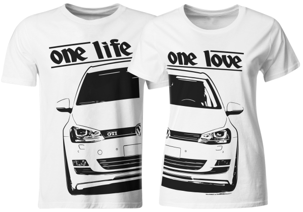 one life - one love - Partner T-Shirts VW Golf 7 GTI