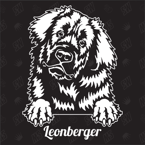 Leonberger Version 1 - Sticker, Hundeaufkleber, Autoaufkleber