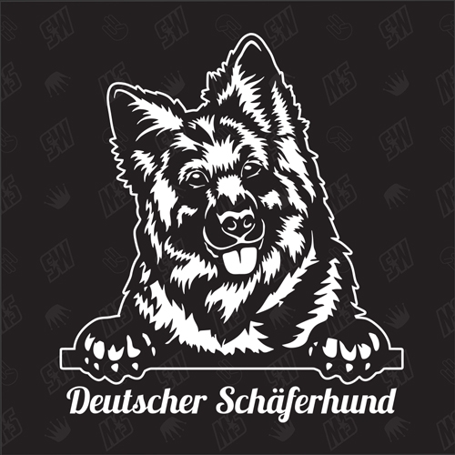 Deutscher Schäferhund Version 7 - Sticker, Hundeaufkleber, Autoaufkleber