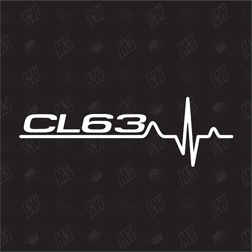 CL63 Herzschlag - Sticker kompatibel mit Mercedes Benz