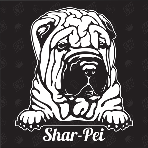 Shar Pei Version 2 - Sticker, Hundeaufkleber, Autoaufkleber