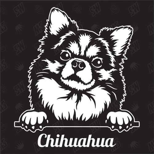 Chihuahua Version 11 - Sticker, Hundeaufkleber, Autoaufkleber