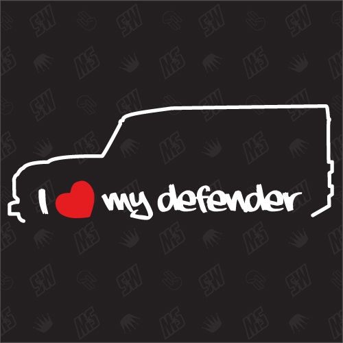 I love my Land Rover Defender - Sticker Bj 48-16
