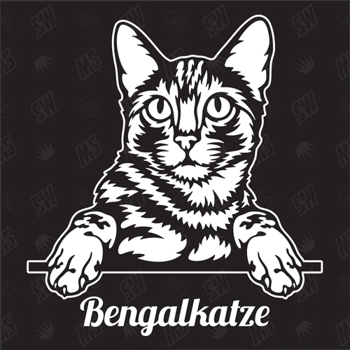 Bengalkatze - Sticker, Aufkleber, Katzenaufkleber, Katze, Bengal Cat