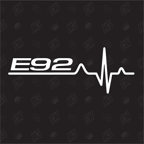 E92 Herzschlag - Sticker, Tuning Fan Aufkleber, BMW