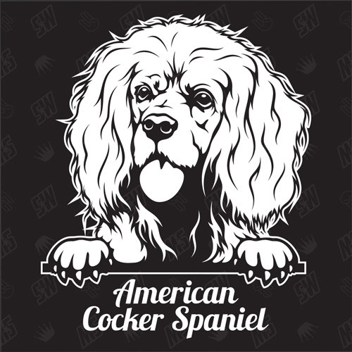 American Cocker Spaniel Version 5 - Sticker, Hundeaufkleber, Autoaufkleber