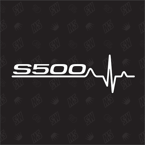 S500 Herzschlag - Sticker kompatibel mit Mercedes Benz