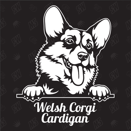 Welsh Corgi Cardigan Version 3 - Sticker, Hundeaufkleber, Autoaufkleber