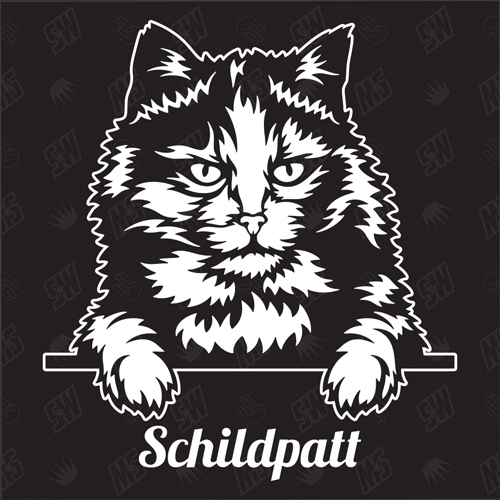 Schildpatt - Sticker, Aufkleber, Katze, Katzenaufkleber, Cat
