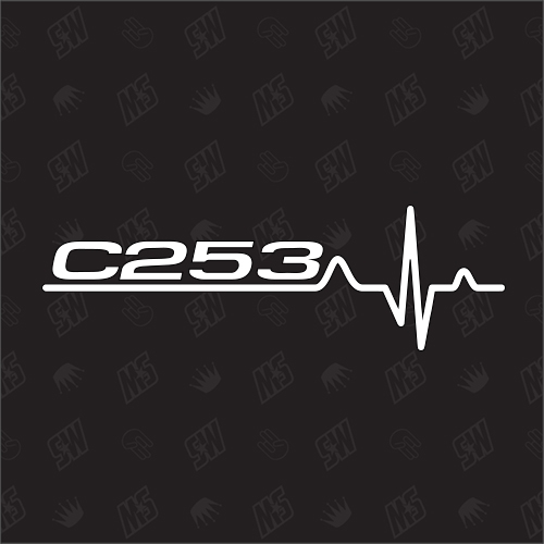 C253 Herzschlag - Sticker kompatibel mit Mercedes Benz