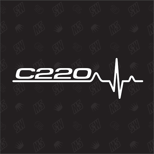 C220 Herzschlag - Sticker kompatibel mit Mercedes Benz