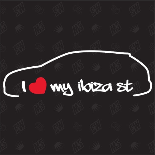 I love my Ibiza ST - Sticker kompatibel mit Seat - Baujahr 2010
