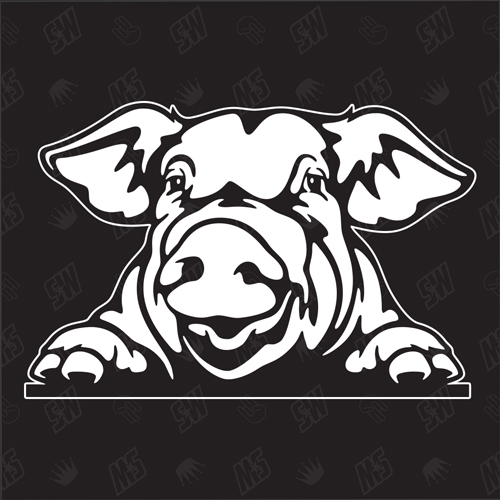 Schwein Version 3 - Schweinchen, Aufkleber, Pig, Ferkel, Sau, Autoaufkleber, Sticker, Bauernhof