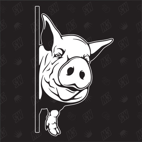 Schwein Version 5 - Schweinchen, Aufkleber, Pig, Ferkel, Sau, Autoaufkleber, Sticker, Bauernhof