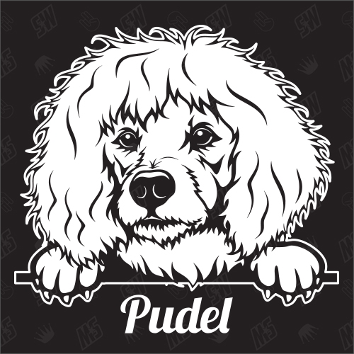Pudel Version 3 - Sticker, Hundeaufkleber, Autoaufkleber, Poodle