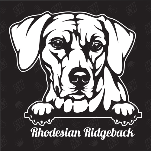 Rhodesian Ridgeback Version 1 - Sticker, Hundeaufkleber, Autoaufkleber