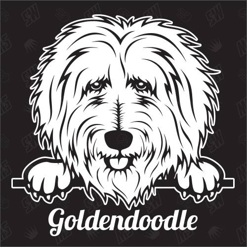 Goldendoodle Version 1 - Sticker, Hundeaufkleber, Autoaufkleber