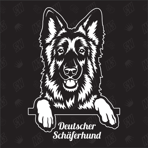 Deutscher Schäferhund Version 6 - Sticker, Hundeaufkleber, Autoaufkleber