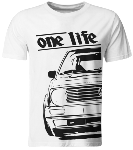 one life - T-Shirt - VW Golf 2 / GTI