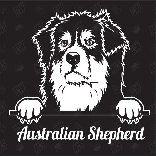 Australian Shepherd Version 1 - Sticker, Hundeaufkleber, Autoaufkleber