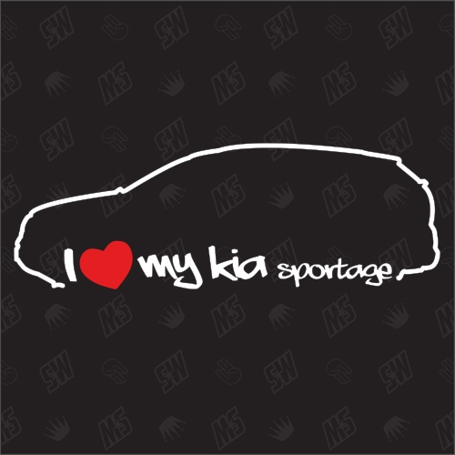 I love my Kia Sportage SL - Sticker, Bj. 10-15