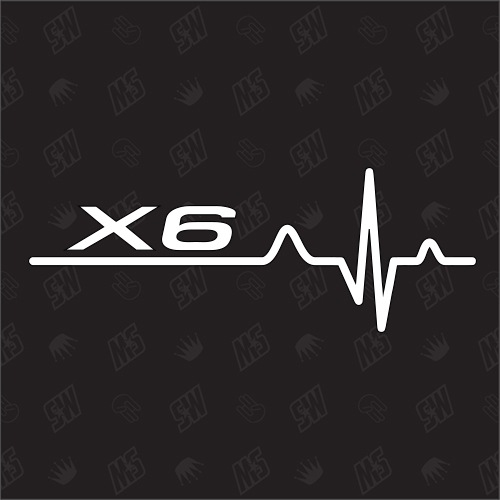 X6 Herzschlag - Sticker