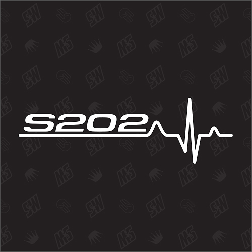 S202 Herzschlag - Sticker kompatibel mit Mercedes Benz