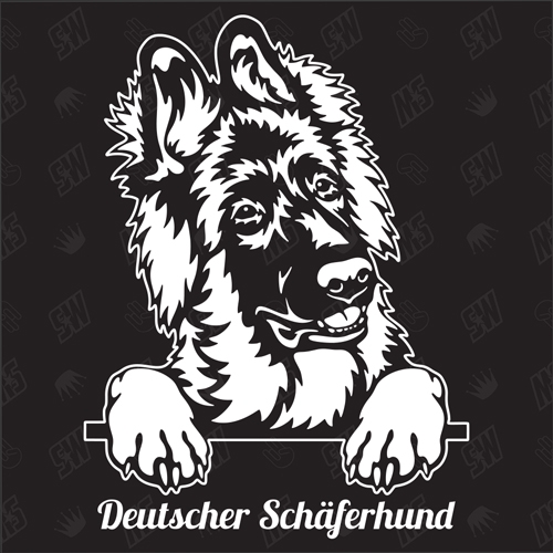 Deutscher Schäferhund Version 4 - Sticker, Hundeaufkleber, Autoaufkleber