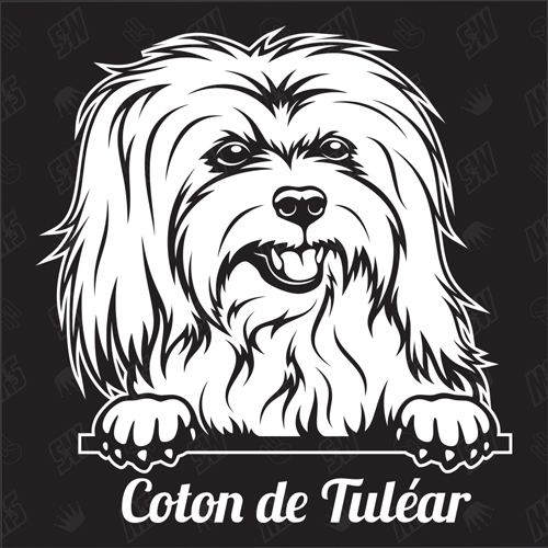 Coton de Tuléar Version 1 - Sticker, Hundeaufkleber, Autoaufkleber