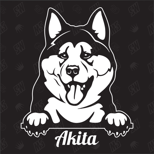 Akita Version 1 - Sticker, Hundeaufkleber, Autoaufkleber