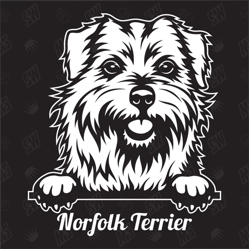 Norfolk Terrier Version 1 - Sticker, Hundeaufkleber, Autoaufkleber