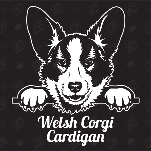 Welsh Corgi Cardigan Version 1 - Sticker, Hundeaufkleber, Autoaufkleber