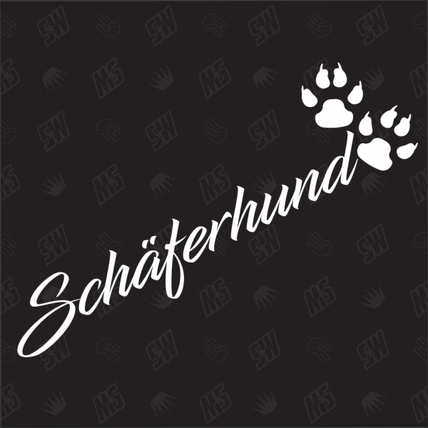 Schäferhund - Sticker, Hundesticker, Pfoten