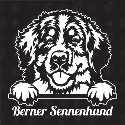 Berner Sennenhund Version 3 - Sticker, Hundeaufkleber, Autoaufkleber