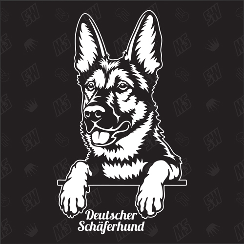 Deutscher Schäferhund Version 8 - Sticker, Hundeaufkleber, Autoaufkleber